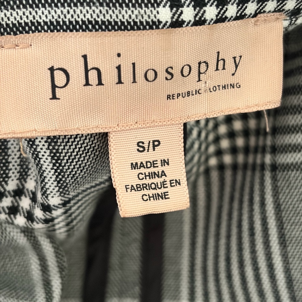 Philosophy Plaid Houndstooth Blazer Jacket Size S/P - Picture 4 of 5